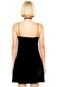 Vestido Slip dress KIRA Curto Veludo Preto - Marca KIRA