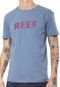 Camiseta Reef Name Logo Azul - Marca Reef