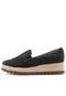 Slip On Flatform Couro Dumond Espadrille Preto - Marca Dumond