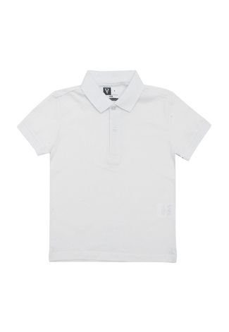 Camisa Polo VR KIDS Menino Liso Branca