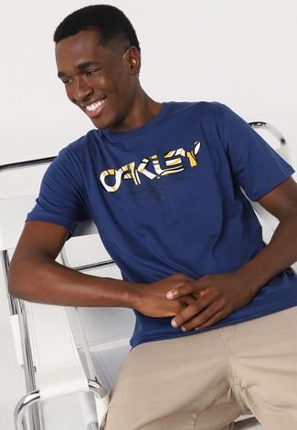 Camiseta Oakley B1b Central Graphic Azul - Faz a Boa!