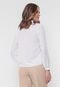 Blusa Intens Manga Longa Crepe Branco - Marca Intens