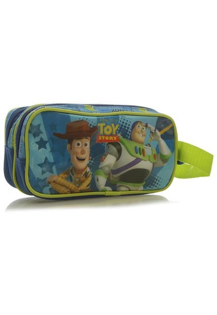 Estojo Infantil Dermiwil G Soft Com 2 Compartimentos E.T Azul e Verde Toy Story - Marca Dermiwil