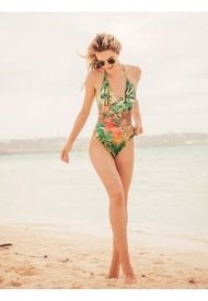 Trikini de Baño Haby para Mujer-Verde Neón