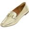 Sapato Feminino Mocassim Donatella Shoes Bico Quadrado Confort Ouro light - Marca Donatella Shoes