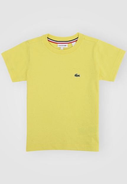 Camiseta Lacoste Kids Infantil Logo Amarela - Marca Lacoste Kids