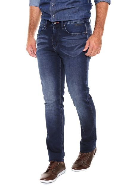 Calça Jeans Wrangler Slim Larston Azul-marinho - Marca Wrangler