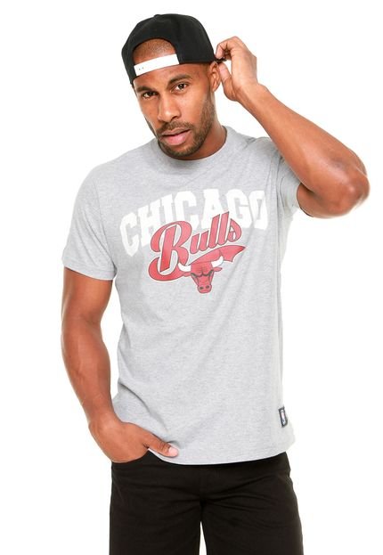 Camiseta New Era Whipe Chicago Bulls Cinza - Marca New Era