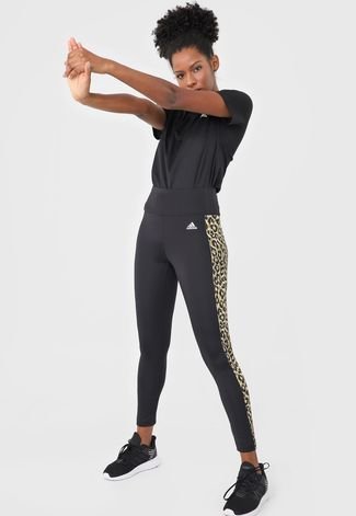 Legging adidas Performance Leopard Preta - Compre Agora