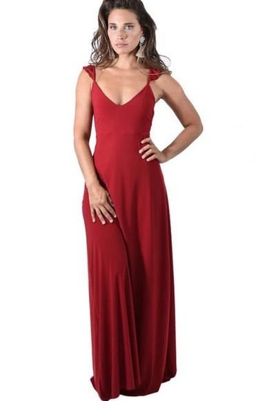 Vestido Largo Jaipur Rojo Italiano Ly Maria - Compra | Dafiti Chile