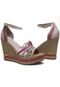 Sandália Anabela Plataforma feminina SB Shoes ref 3268 off/pink - Marca SB Shoes
