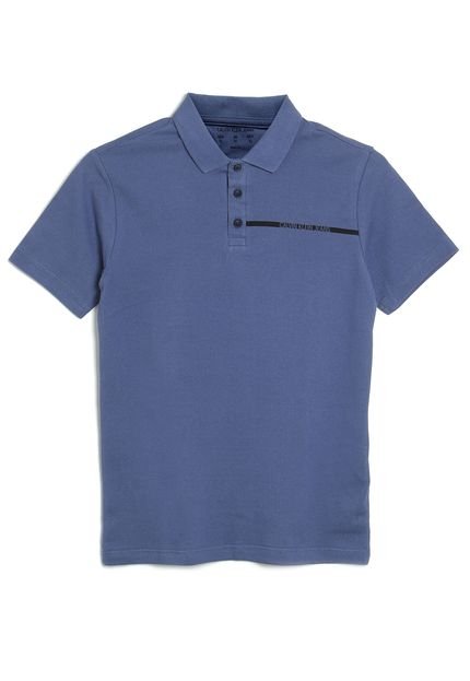 Camiseta Calvin Klein Kids Menino Escrita Azul - Marca Calvin Klein Kids