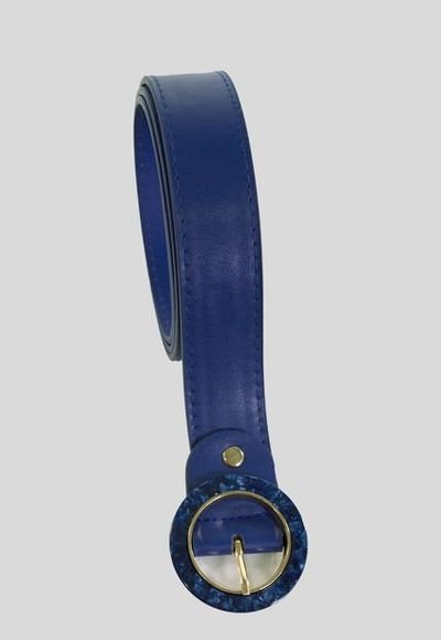 Cinturon Hebilla Carey Redondo Azul - Compra Ahora Dafiti