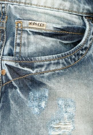 Short Jeans Colcci Destroyed Azul