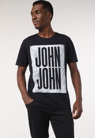 Camiseta John John. Preta.. Tamanho G, Camiseta Masculina John-John Usado  29587051