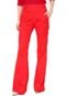 Calça Sarja Calvin Klein Jeans Flare Pespontos Vermelha - Marca Calvin Klein Jeans