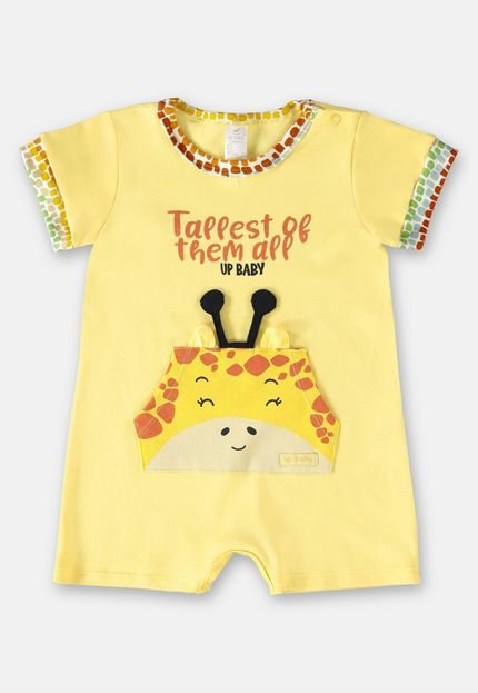 Macaquinho Giraffe Joy Comfy Unissex Up Baby Amarelo - Marca Up Baby