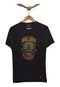 Camiseta Preta Mayon Em Algodão Egípcio Skull Rock - Marca USEMAYON