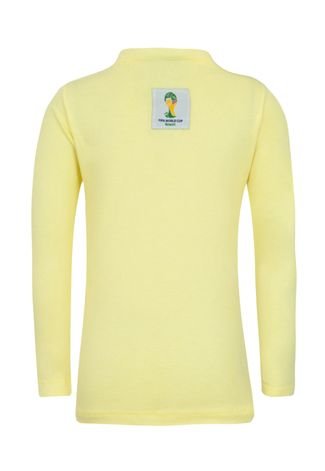Camiseta Licenciados Copa do Mundo Fifa Ouro Juvenil Amarela