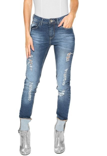 Calça Jeans Staroup Cropped Destroyed Azul - Marca Staroup
