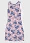 Vestido Fakini Infantil Folhagem Rosa/Azul - Marca Fakini