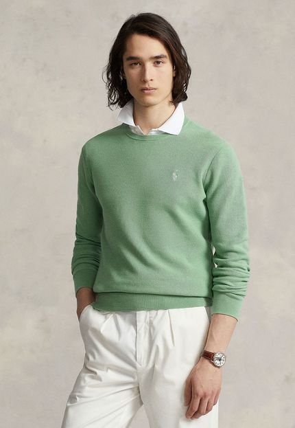 Suéter Tricot Polo Ralph Lauren Logo Verde - Marca Polo Ralph Lauren
