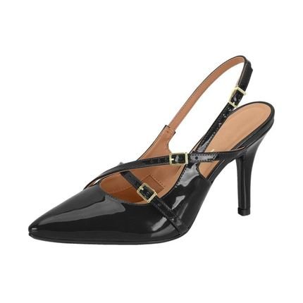 Scarpin Feminino Preto Salto Alto Fino Blogueira - Marca Santa Rosa