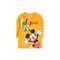 Camiseta Mickey Mouse Em Malha Menino Amarelo Incolor - Marca Brandili