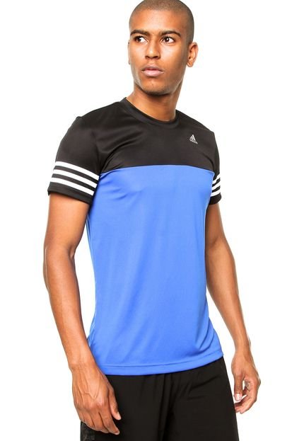 Camiseta adidas Performance Base Mid Tee DD Azul/Preta - Marca adidas Performance