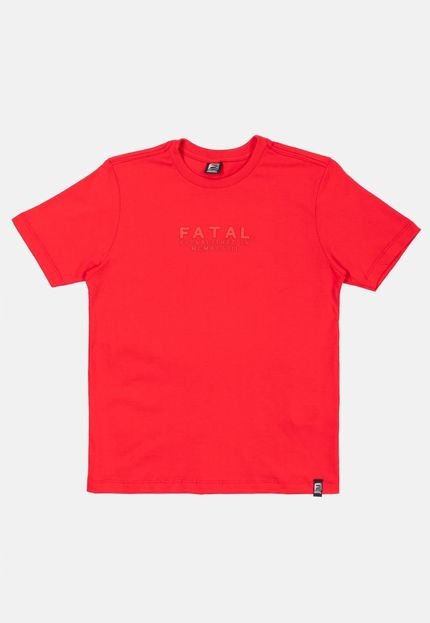 Camiseta Fatal Juvenil Estampada Ocean Vermelha - Marca Fatal