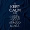 Camiseta Feminina Keep Calm And Shield Wall - Azul Marinho - Marca Studio Geek 