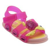 Sandália Papete Infantil Plugt Play Tartaruga Rosa/Pink Menina Colors  - Marca Plugt