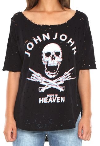 Camisa John John Destroyed  Blusa Feminina John John Usado