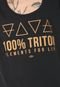 Camiseta Triton Estampada Preta - Marca Triton