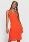 Vestido Calvin Klein Jeans Curto Plissado Laranja - Marca Calvin Klein Jeans