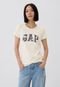 Camiseta GAP Reta Logo Off-White - Marca GAP