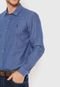 Camisa Reserva Regular Fit Textura Azul - Marca Reserva