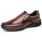 Sapato Social Masculino: Estilo Casual Super Conforto Ecológico Bico Quadrado  CFT-25175 Cafe Marrom - Marca Calce Com Estilo