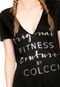 Camiseta Colcci Fitness Estampada Preta - Marca Colcci Fitness