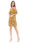 Vestido Ciganinha Lily Fashion Curto Floral Amarelo - Marca Lily Fashion