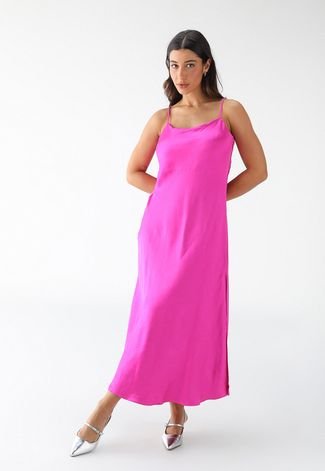 Vestido Lança Perfume Midi Sleep Dress Pink