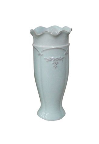 Vaso Cerâmica Urban Delicate Ondule Edge Alto Azul