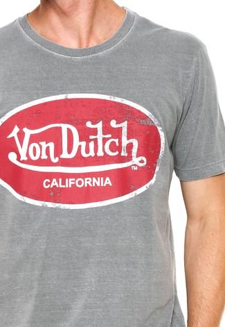 Camiseta Von Dutch  Estampada Cinza