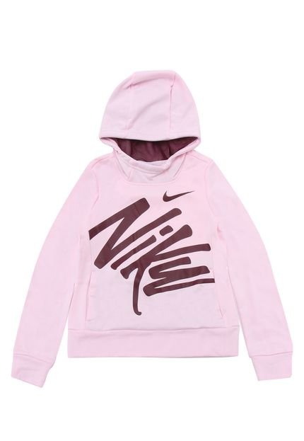 Blusa Nike Menina Escrita Rosa - Marca Nike