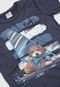 Camiseta Brandili Infantil Cachorrinho Azul-Marinho - Marca Brandili