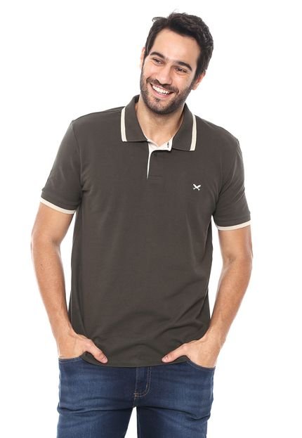 Camisa Polo Hering Reta Logo Verde - Marca Hering