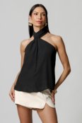 TRIMIX Blusa Com Decote Assimétrico e Faixa - Preto Blusa Com Decote Assimétrico e Faixa - PRETO 42 - Marca Trimix