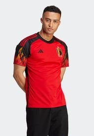 Camiseta Rojo-Negro-Amarillo adidas Performance Bélgica Local 2022