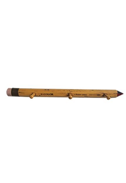 Cabideiro Madeira Big Pencil 3 Ganchos Urban Amarelo - Marca Urban