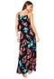 Vestido Lily Fashion Longo Floral Preto - Marca Lily Fashion